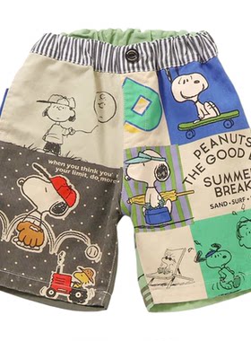 Chookids日本代购 F.O.KIDS 2026春夏 童装 史努比合作5分短裤
