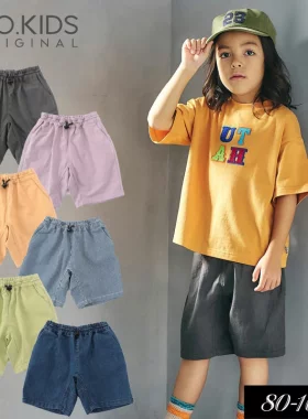 Chookids日本代购 F.O.KIDS 2025夏 童装 腰绳可调节百搭5分短裤