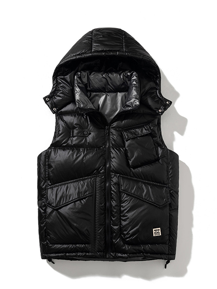 겨울 흰색 오리 다운 따뜻한 작업복 다운 재킷 조끼 아메리칸 캐주얼 두꺼운 커플 재킷 다용도 남성 및 여성 양복 조끼