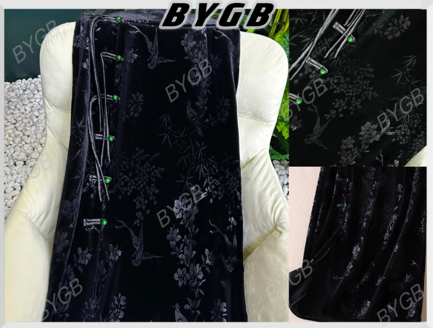 喜上眉梢-2025早春新款提花金丝绒松紧腰国风复古新中式裙子-671,女装/女士精品,半身裙,淘宝优惠券,粉丝福利购,淘宝优惠卷