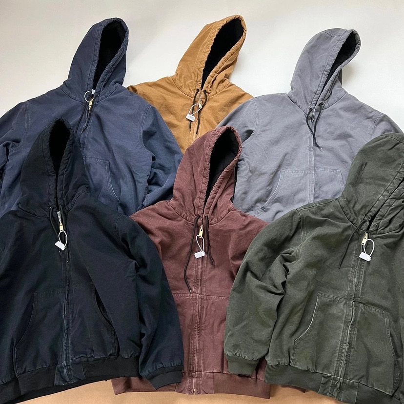 冬季新款J130卡哈风帆布加厚棉服夹克宽松连帽卫衣外套Vintage潮