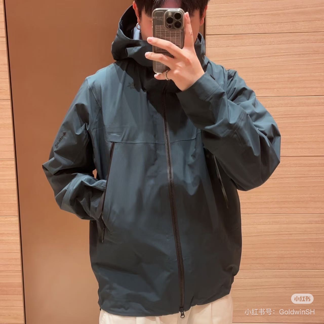 日系GDW GTX防风防水户外登山徒步硬壳冲锋衣连帽夹克外套男女款