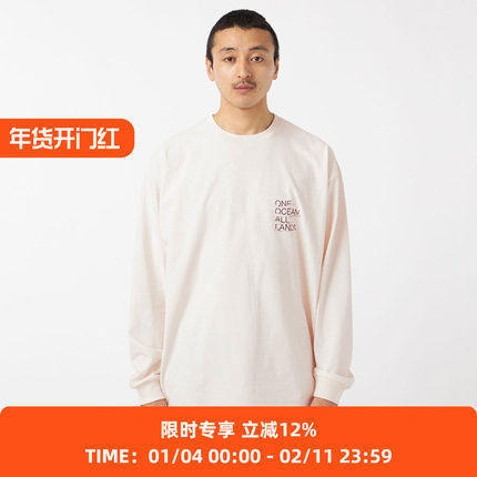 nanamica OOAL Graphic L/S Tee 有机棉宽松长袖圆领T恤