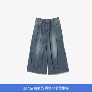 Needles H.D. Buggy Jean Denim 12OZ水洗做旧牛仔直筒阔腿裤