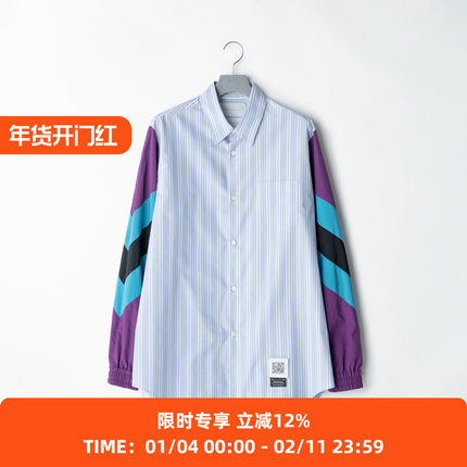 Fumito Ganryu  windbreaker shirt  袖子拼接防风衬衫夹克 外套
