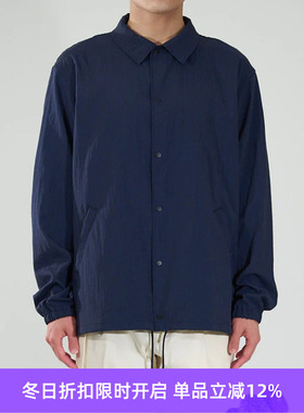 KUON SALT SHRUNK NYLON 日本古布拼接盐缩尼龙翻领教练夹克外套