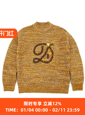 Drole De Monsieur La Maille D tresse 字母刺绣复古针织毛衣