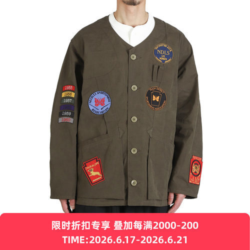 Needles Shooting Jacket - Waxed Cloth 油蜡布复古无领夹克外套