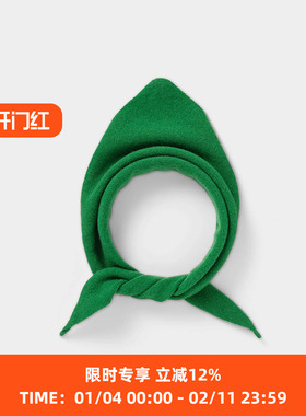 JO GORDON Plain Triangle Neckerchief 羊羔毛彩色三角围巾