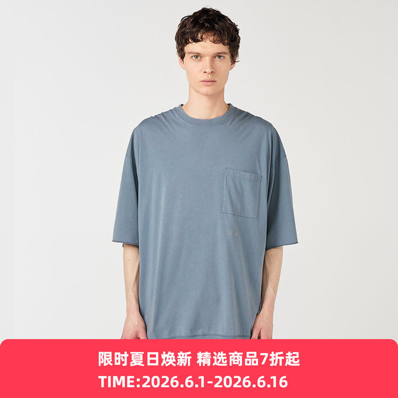 nanamica OOAL Pocket Tee 高支有机棉自然水洗口袋圆领短袖T恤