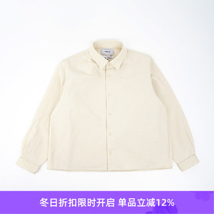 short shirt 高密度棉天然染色女式 YAECA 衬衫 squear 长袖 relax