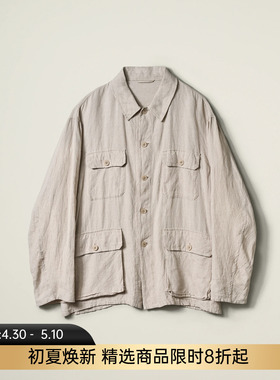 KAPTAIN SUNSHINE Safari Shirt Jacket 亚麻真丝混纺猎装夹克