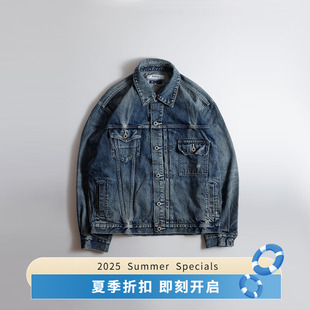 WASH FDMTL 3YR DENIM 3年水洗破坏牛仔夹克外套 JACKET