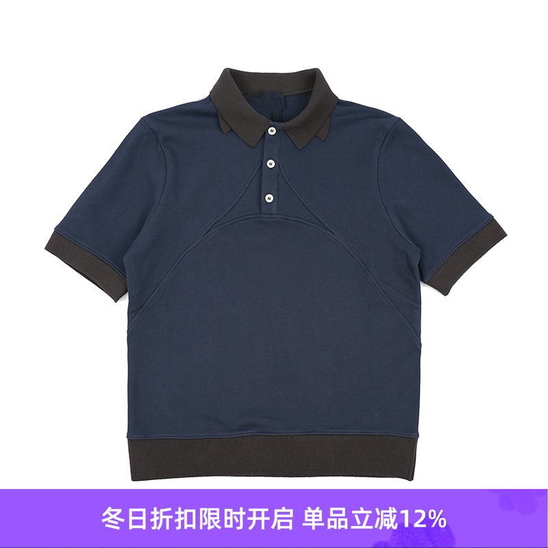 JLAL双领短袖拼接POLO衫