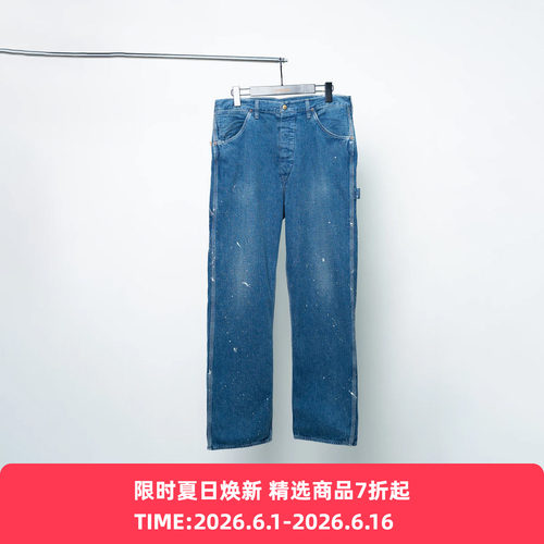 orslow DENIM PAINTER PANTS 50年代复古9oz水洗泼墨牛仔工装裤