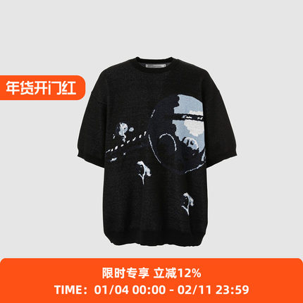 DAIRIKU "Space" H-S Lame Knit 短袖圆领针织衫