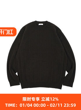 ATON SUPER LIGHT WOOL RANDOM RIB 男女中性超轻羊绒混纺毛衣