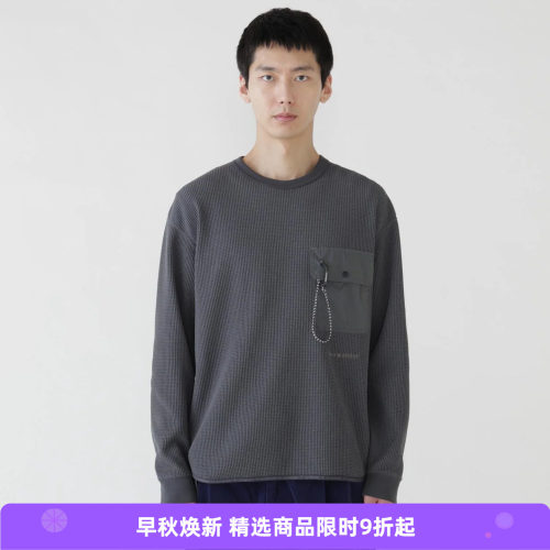 and wander PE waffle LS T 男女机能性华夫格长袖T恤