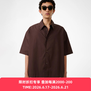 STUDIO NICHOLSON SHIRT - SHORT SLEEVE 男装宽松廓形短袖衬衫