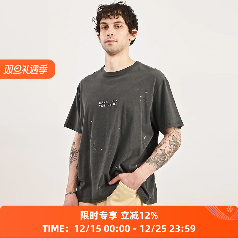 orslow T-SHIRT ORSL JPN PRINT (UNISEX) 复古水洗泼墨做旧T恤