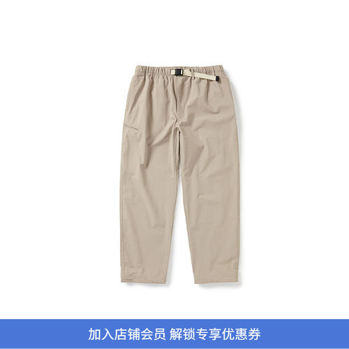 WHEELS and WIND 男女中性款四面弹伸缩性宽松锥形长裤