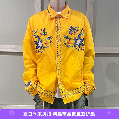 KHOKI十字绣复古教练夹克外套