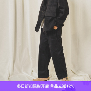 WIDE CROPPED PANTS PRIMEE 九分裤 COTTON 绒棉直筒宽版 PEACHED