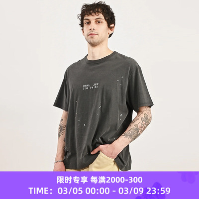 orslow T-SHIRT ORSL JPN PRINT (UNISEX) 复古水洗泼墨做旧T恤