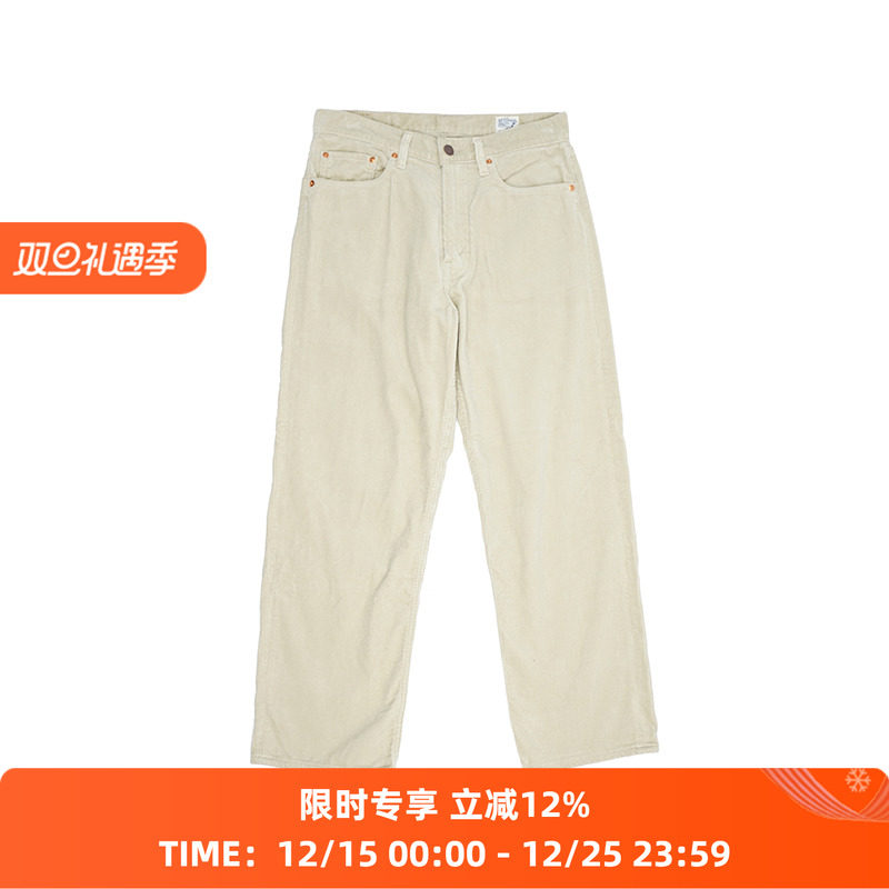 orslow宽松直筒灯芯绒长裤