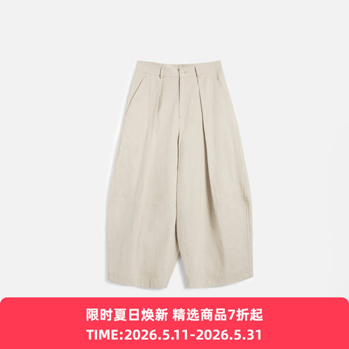 YMC DEADBEAT TROUSER 女装日本棉麻面料阔腿裤