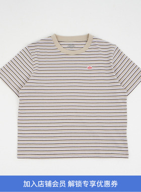 DANTON SHORT T-SHIRT 女装条纹短袖圆领T恤