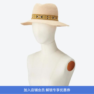 KIJIMA TAKAYUKI ABACA BEADS BAND HAT女士马尼拉手工编织渔夫帽