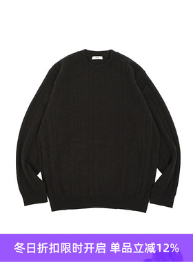 ATON SUPER LIGHT WOOL RANDOM RIB 男女中性超轻羊绒混纺毛衣