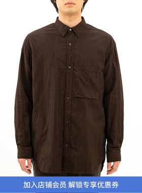 KUON Regular Collar Shirt 职人制天然染色 机棉泥染衬衫