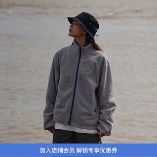 WHEELS and WIND 男女款 撞色摇粒绒开衫夹克外套