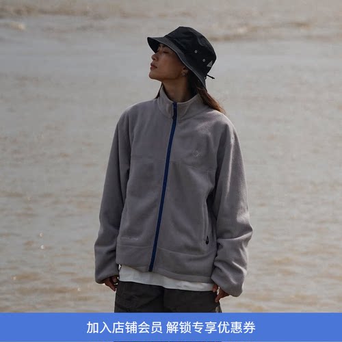 WHEELSandWIND摇粒绒开衫夹克