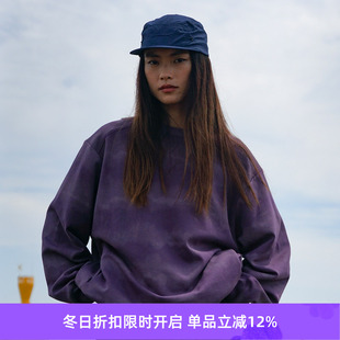 蜡染长袖 WHEELS 男女款 WIND 圆领运动套头卫衣 and