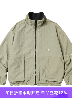 WHEELS and WIND reversable fleece jacket 双面穿抓绒棉服夹克