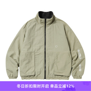 and jacket WIND fleece 双面穿抓绒棉服夹克 reversable WHEELS