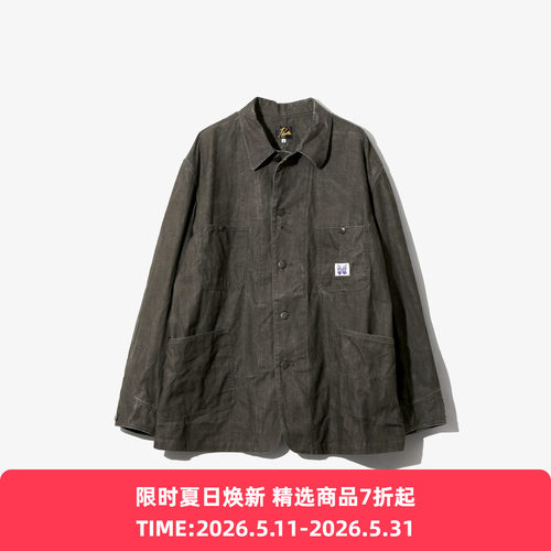 Needles Coverall - C/L Canvas / Sumi Dye 墨染棉麻工装夹克
