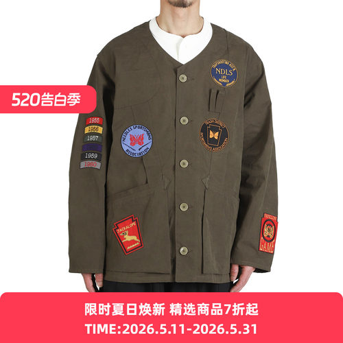 Needles Shooting Jacket - Waxed Cloth 油蜡布复古无领夹克外套