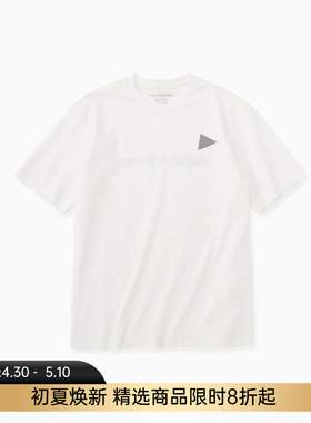 and wander Ref T (M)男装反光LOGO圆领短袖T恤