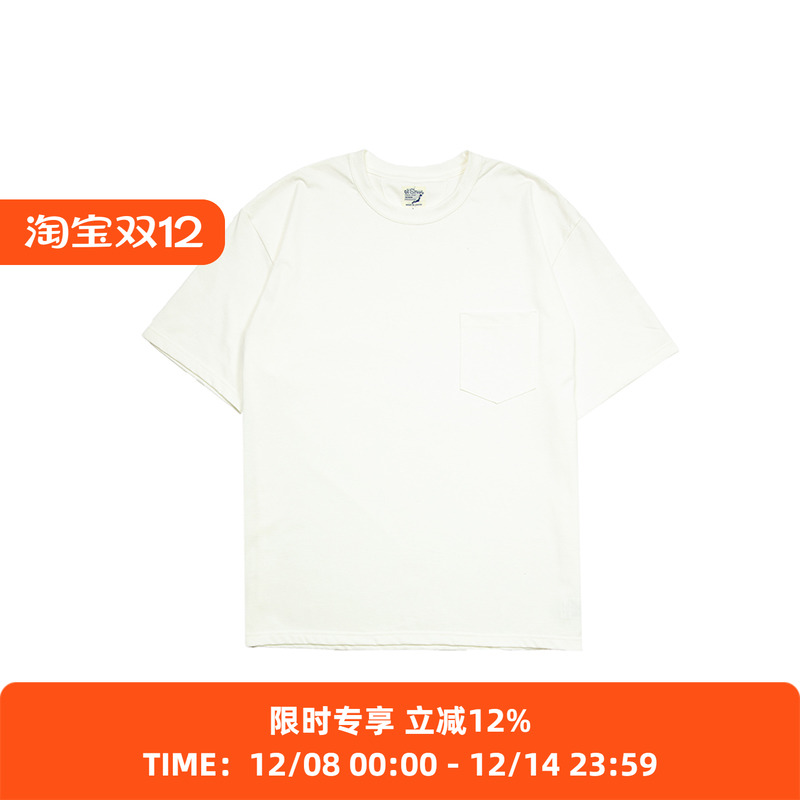 orslow T-SHIRT WITH POCKET 复古经典款短袖圆领口袋T恤
