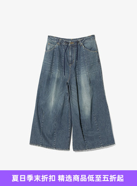 Needles H.D. Buggy Jean Denim 12OZ水洗做旧牛仔直筒阔腿裤