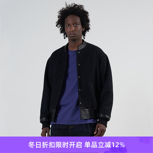 JACKET AWARD 麦尔登呢羊毛拼接棒球夹克外套 BROKEN YOKE