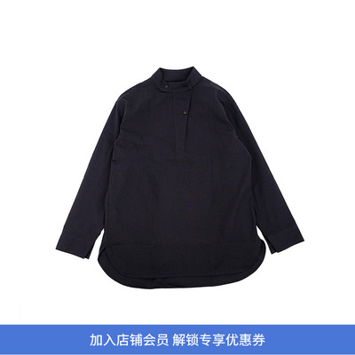 STUDIO NICHOLSON HALF PLACKET GRANDAD COLLAR女装立领垂坠衬衫