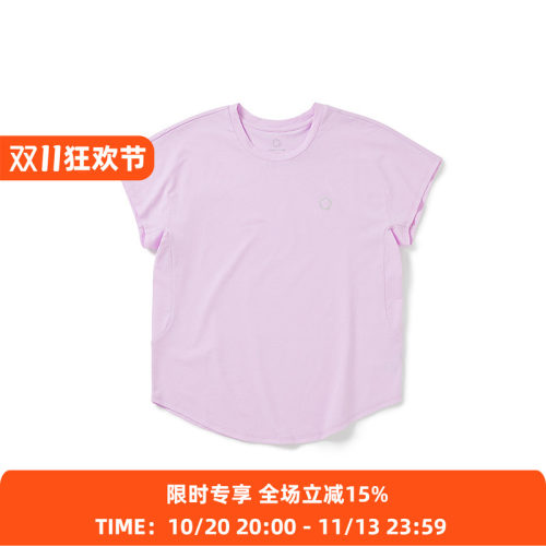 WHEELS and WIND 女式SOLOTEX吸水速干修身机能性圆领短袖T恤
