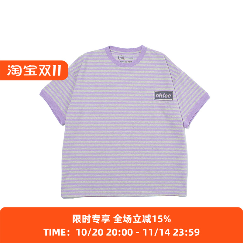 F/CE OHF/CE BORDER TEE 复古条纹宽松廓形圆领短袖T恤