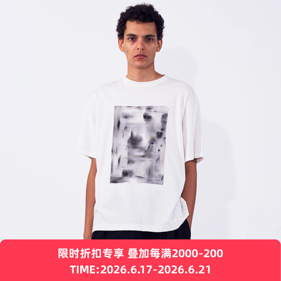 YOKE Abstract Hand Painted T-shirt 手工制艺术家拼贴印度棉T恤