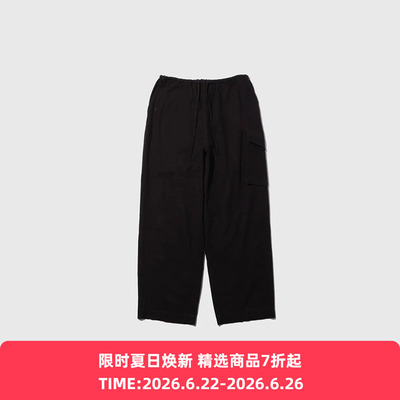 blurhms Silk/Cotton Nep Side Seamless 4P 丝绵混纺宽松锥形裤